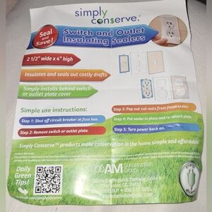 SIMPLY CONSERVE Outlet & Switch Insulating Sealers